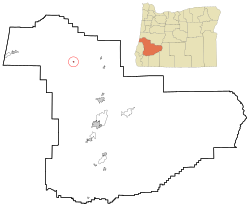 Douglas County Oregon Incorporated and Unincorporated areas Elkton Highlighted